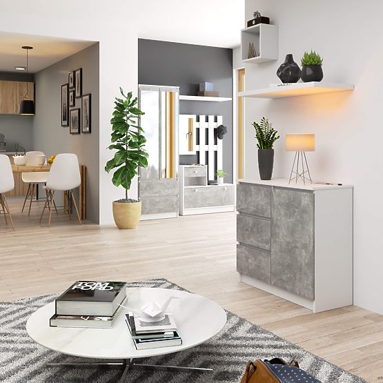 KOMODA K80 JERRY 1D 3SZ PK BELA / BETON