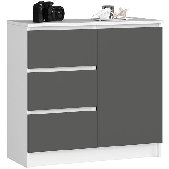 KOMODA K80 JERRY 1D 3SZ PK BELA / GRAFITNO SIVA