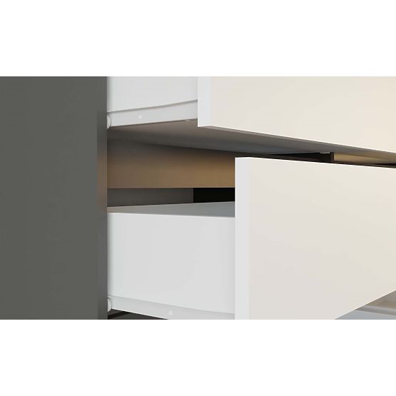 Komoda Malwa 2D3S ANTRACIT BELA