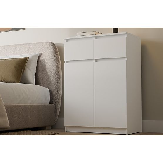 Komoda Malwa 2DD2S Omara 2 Vrata 2 Predala za Dnevno Sobo BELA