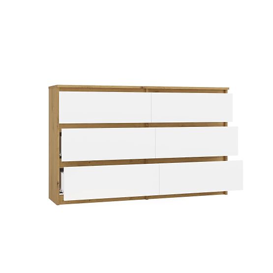 Komoda Malwa M6 120 HRAST ARTISAN BELA