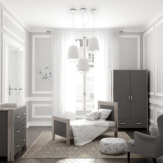 Komoda Manhattan - šedá