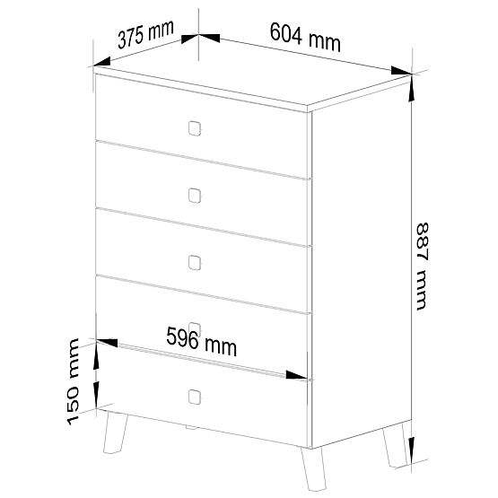 KOMODA MOBI K-05 BELA ČRNA