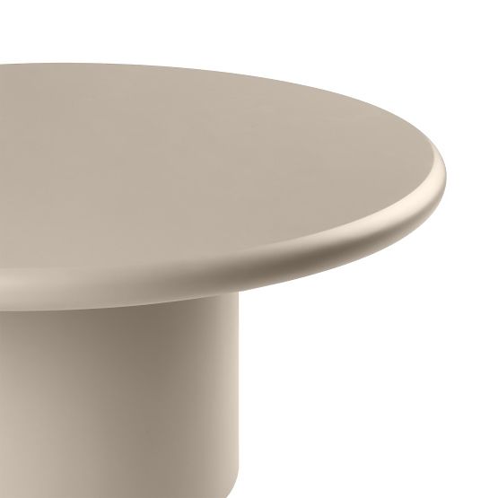 Konferenčna miza Arce 80 cm, temno bež, mat