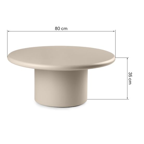 Konferenčna miza Arce 80 cm, temno bež, mat