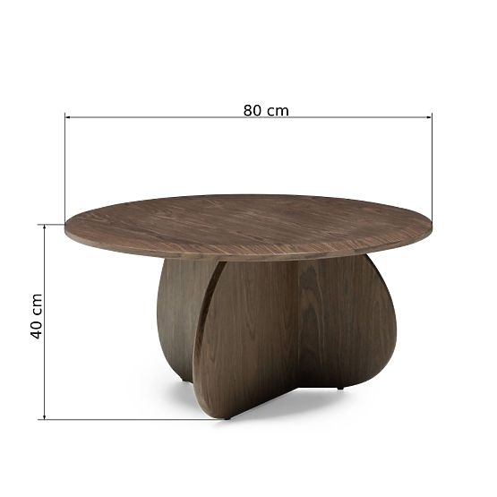 Konferenčna miza Noku 80 cm, temni oreh