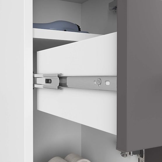 KOPALNIŠKA OMARICA FIN STEBER 30 2D 1SZ 85cm PK BELA / SIVA