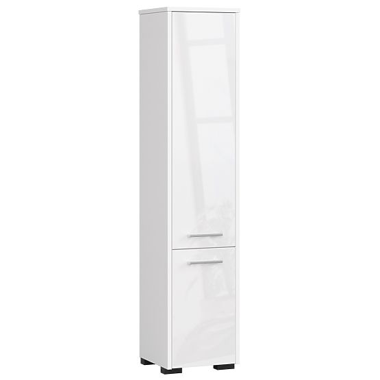 KOPALNIŠKA OMARICA FIN STOLPEC 30 2D 140cm BELI SIJAJ