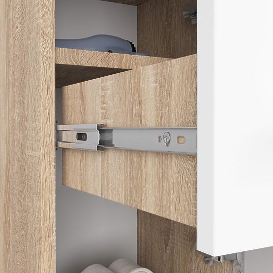 KOPALNIŠKA OMARICA FIN STOLPEC 30 2D 1SZ 85cm PK HRAST SONOMA / BELA