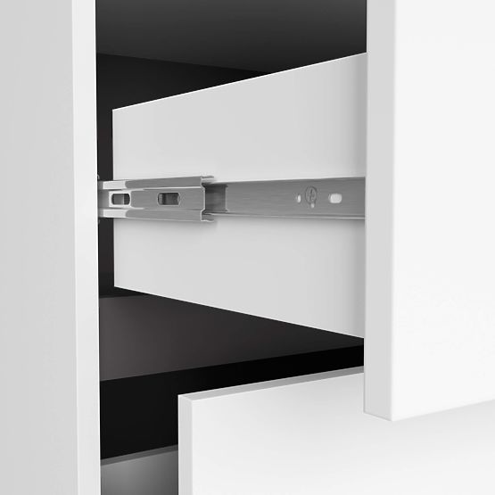 KOPALNIŠKA OMARICA POD UMIVALNIK Z ODPRTINAMI VAMI W90 UM 2SZ 2P BELA / GRAFITNO SIVA