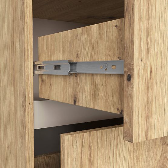 KOPALNIŠKA OMARICA POD UMIVALNIK Z ODPRTINAMI VAMI W90 UM 2SZ 2P HRAST ARTISAN / KAŠMIR