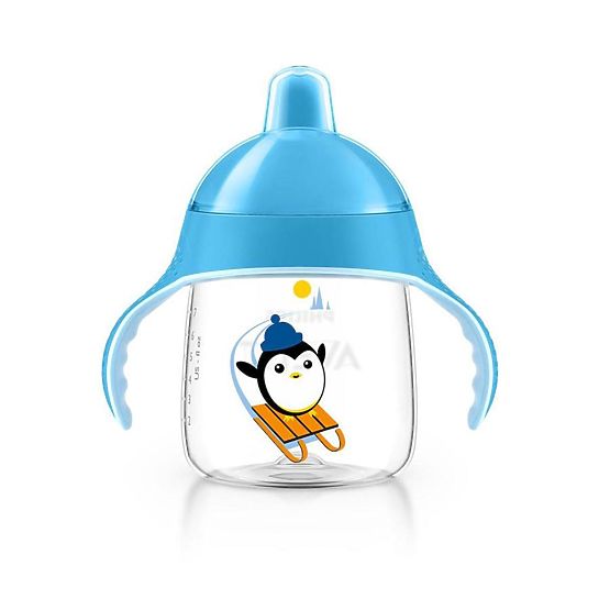 Kouzelný hrneček Avent Pingu 260 ml modrý
