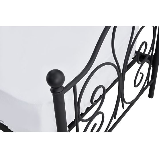 Kovinska postelja PANAMA 120x200 - črna