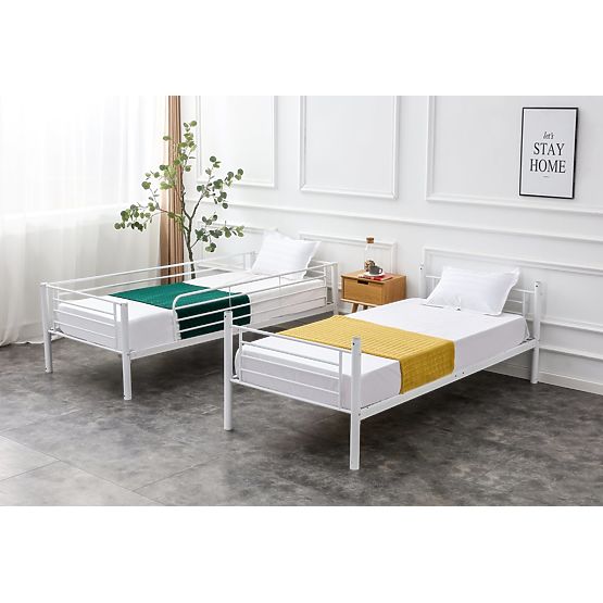 Kovinski pograd BUNKY 200x90 cm - bela