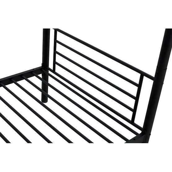 Dvonadstropna kovinska postelja BUNKY 200x90 cm - črna