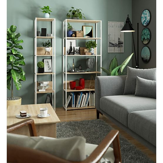 KOVINSKI REGAL LOFT 400 BEL/HRÁST SONOMA