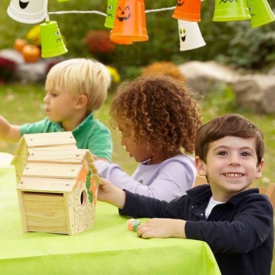 Ustvarjalni set - lesena ptičja hišica