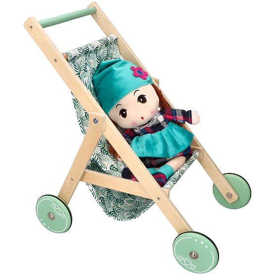 Lahek leseni voziček za punčke