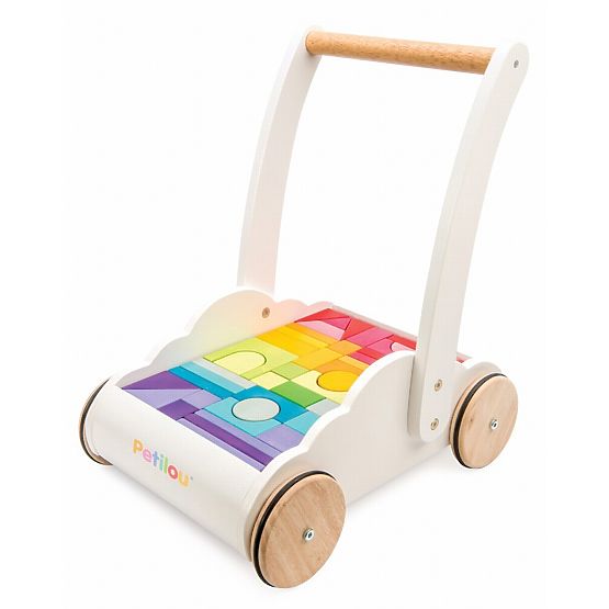 Le Toy Van Petilou Voziček z mavričnimi kockami