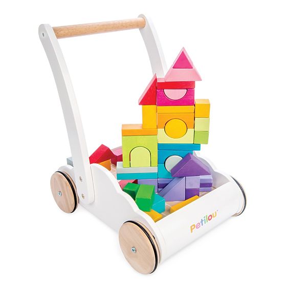 Le Toy Van Petilou Voziček z mavričnimi kockami