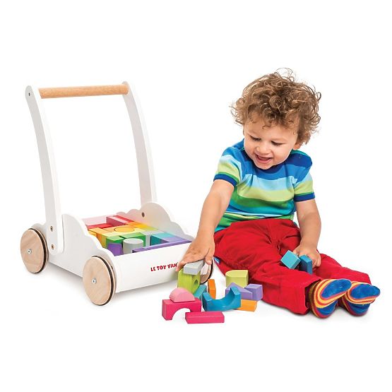 Le Toy Van Petilou Voziček z mavričnimi kockami