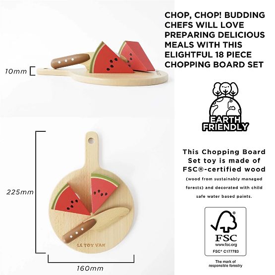 Le Toy Van Rezanje sadja in zelenjave s ploščo