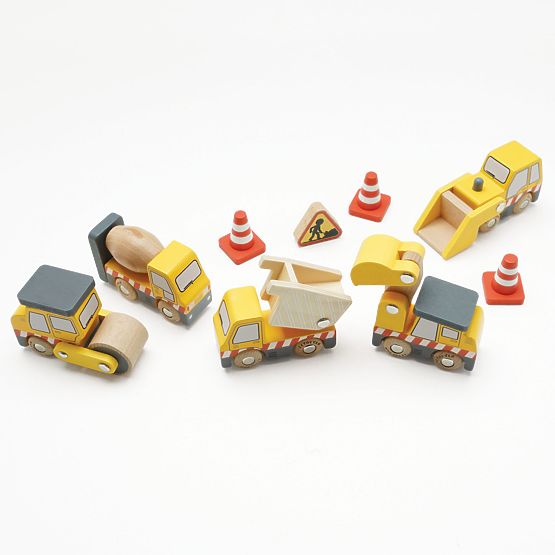 Le Toy Van Set gradbenih strojev