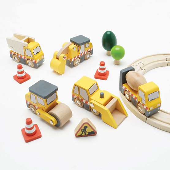 Le Toy Van Set gradbenih strojev