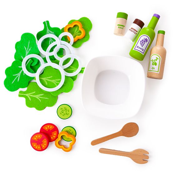 Lesena solata s skledo