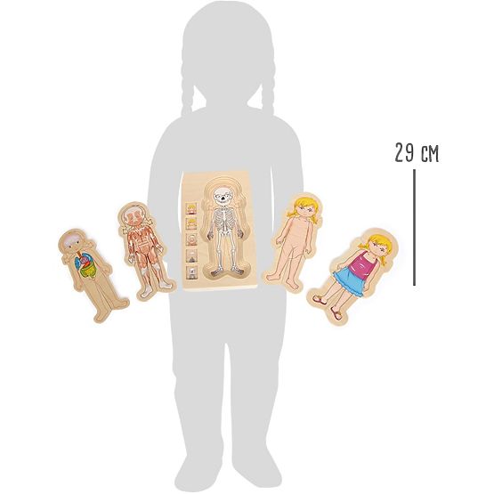 Lesena anatomska sestavljanka Small Foot