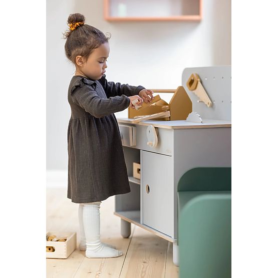 Lesena delavnica Nordic - siva