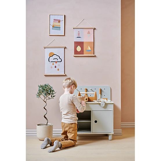 Lesena delavnica Nordic - siva