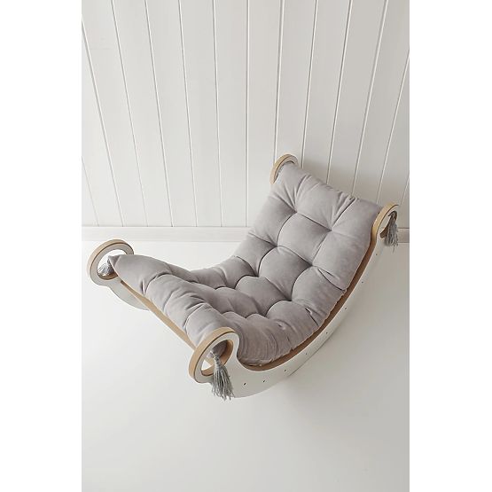 Lesena gugalnica Montessori S - bela