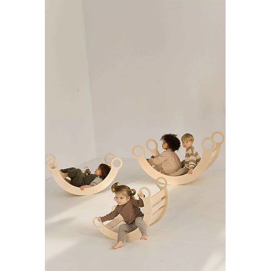 Lesena gugalnica Montessori S - naravna