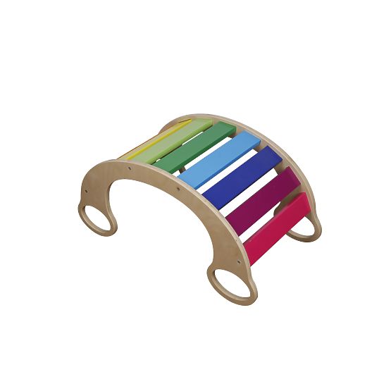 Lesena gugalnica Montessori v jumbo barvi