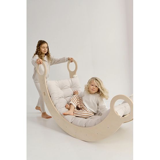 Lesena gugalnica Montessori XL - naravna