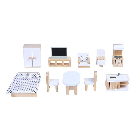 Lesena hiška za punčke Emma