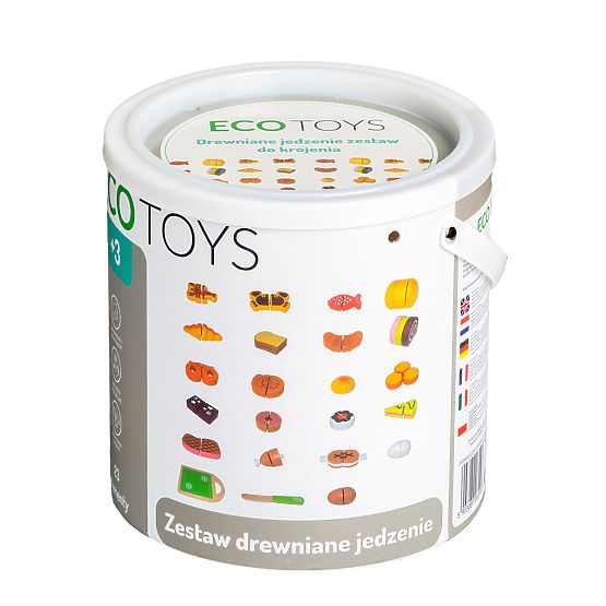 Lesena hrana za rezanje 23 kosov ECOTOYS