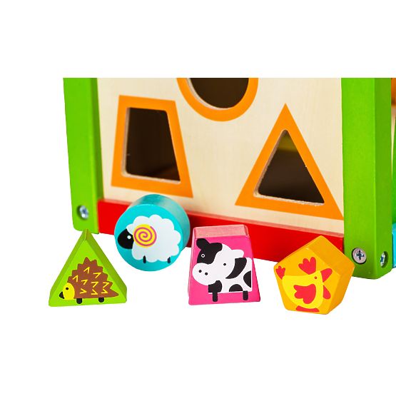 Lesena izobraževalna igrača z labirintom