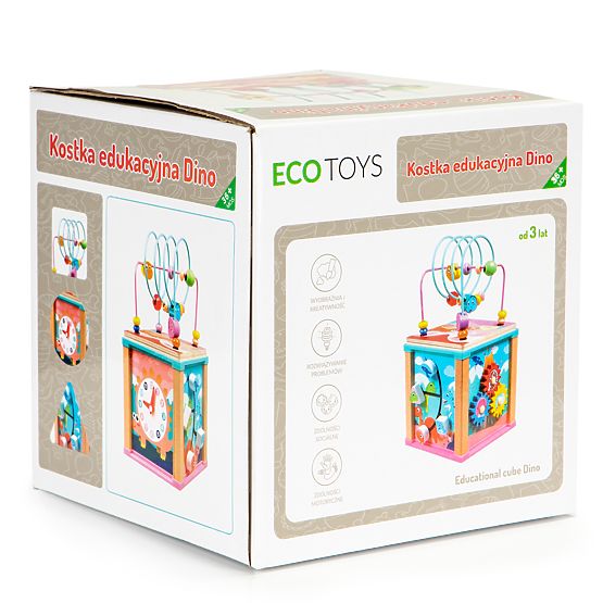 Lesena izobraževalna kocka, sortirnik mula ECOTOYS
