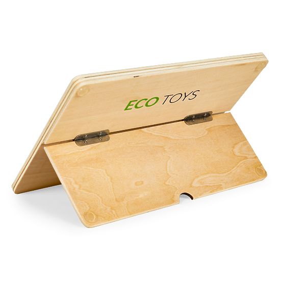 Lesena izobraževalna tablica magnetna tabla s kredo ECOTOYS