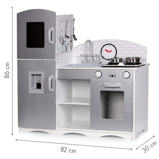 Lesena kuhinja za otroke XXL z opremo