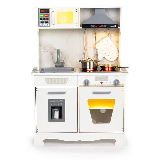 Lesena kuhinja za otroke z zvoki in LED + dodatki ECOTOYS