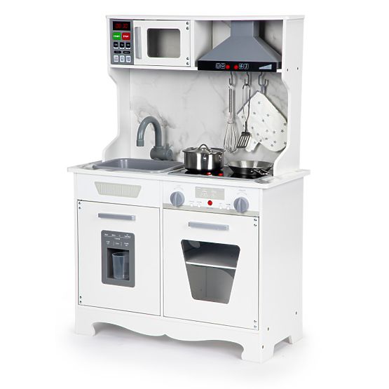 Lesena kuhinja za otroke z zvoki in LED + dodatki ECOTOYS