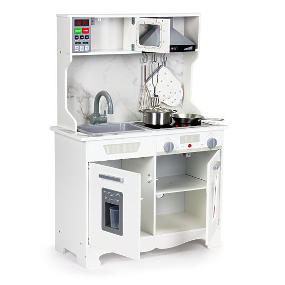 Lesena kuhinja za otroke z zvoki in LED + dodatki ECOTOYS