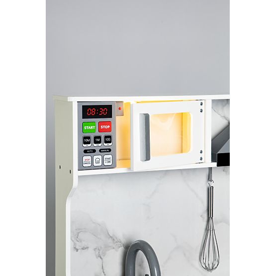 Lesena kuhinja za otroke z zvoki in LED + dodatki ECOTOYS