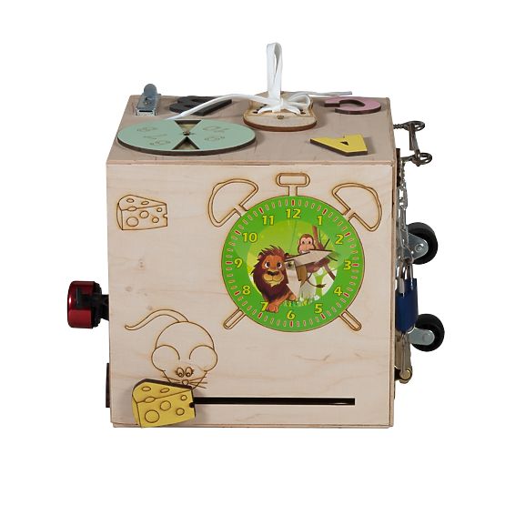 Lesena Montessori kocka - naravna