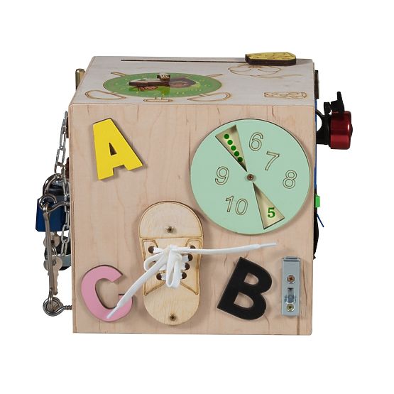 Lesena Montessori kocka - naravna