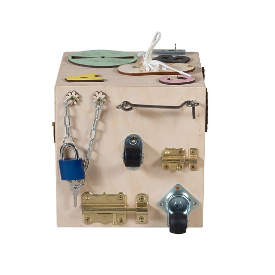 Lesena Montessori kocka - naravna