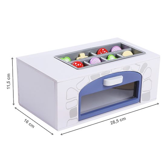 Lesena pečica za pico z dodatki